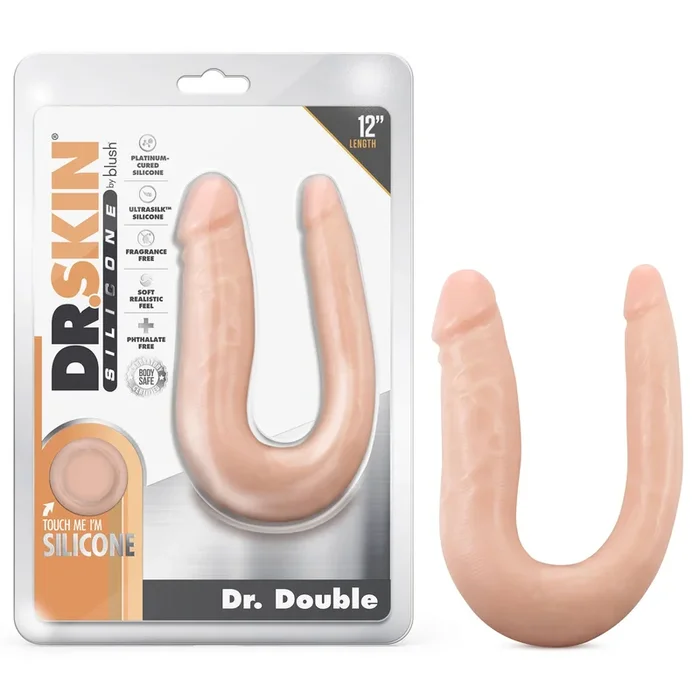 Dr. Skin Silicone – Dr. Double – 12 Inch Double Dong – Vanilla