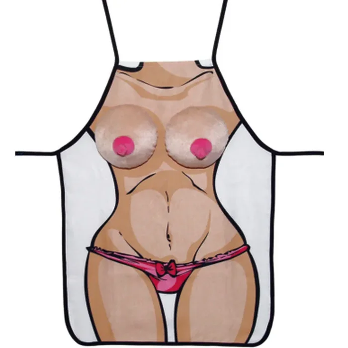 Naughty Apron with Plush Boobs