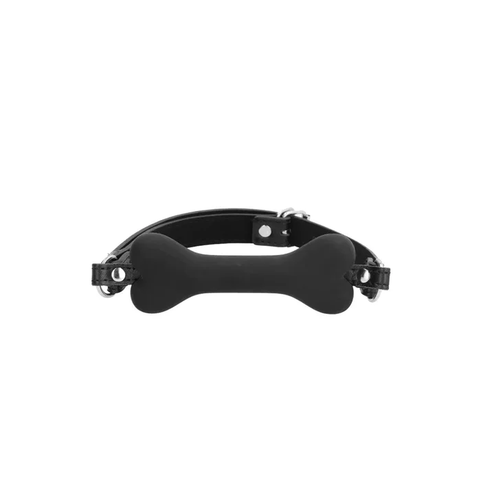 Ouch Puppy Play Silicone Bone Gag Black