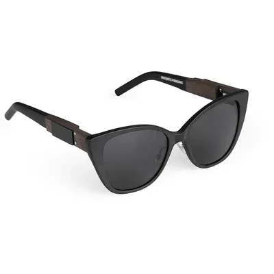 Smoking Shades Blaze – Cateye Matte Black Frame – Black Lenses