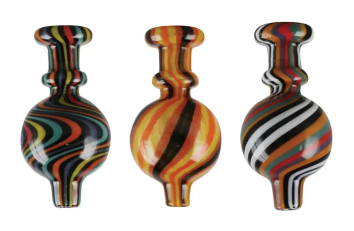 Spiral Ball Carb Cap – Colors Vary